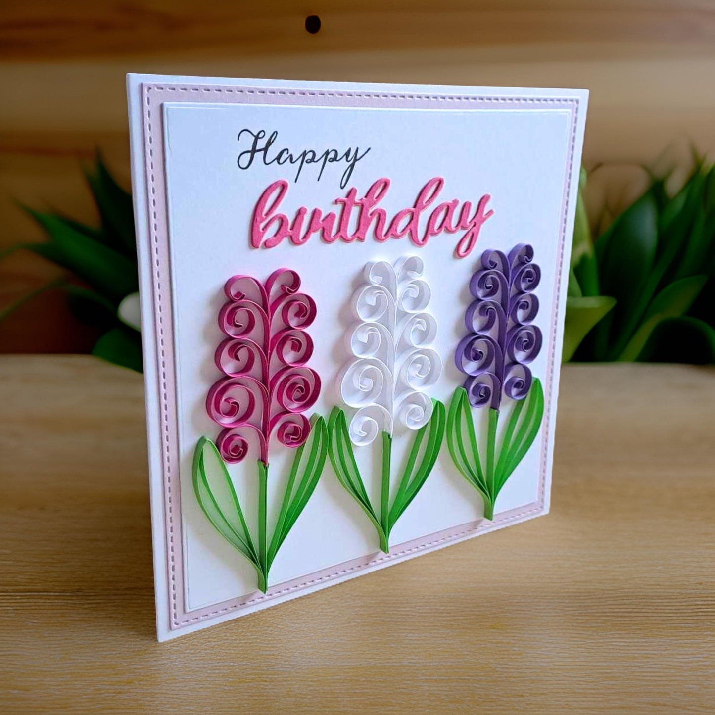 Quilled Hyacinth Birthday Card