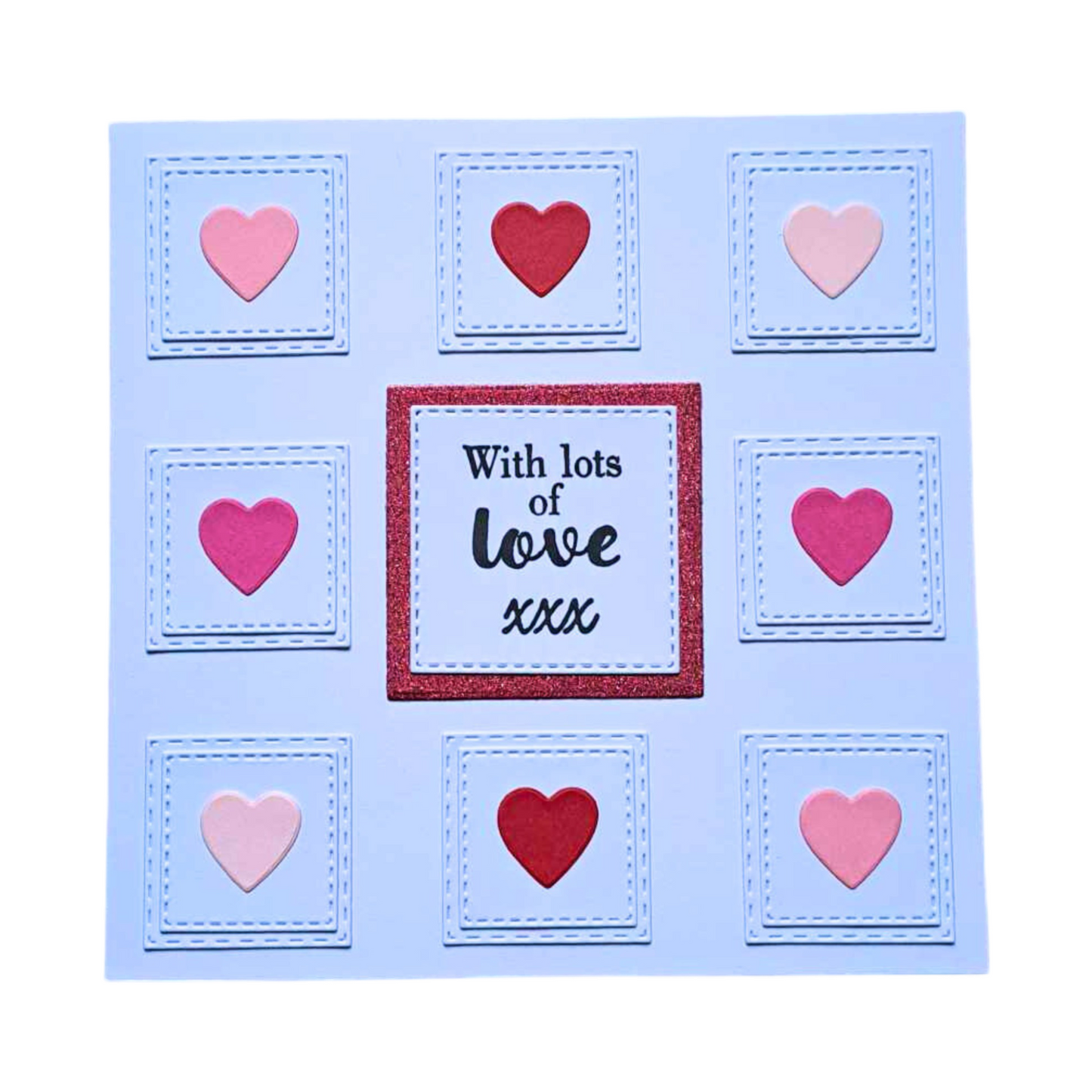 Pink Hearts Card