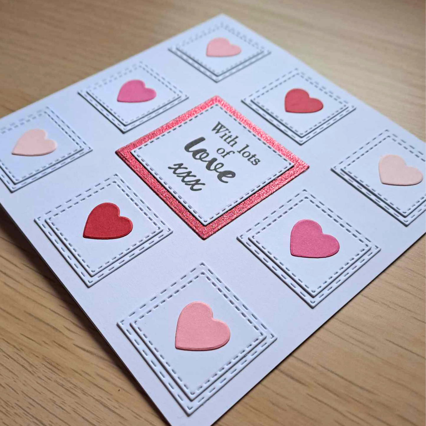 Pink Hearts Card