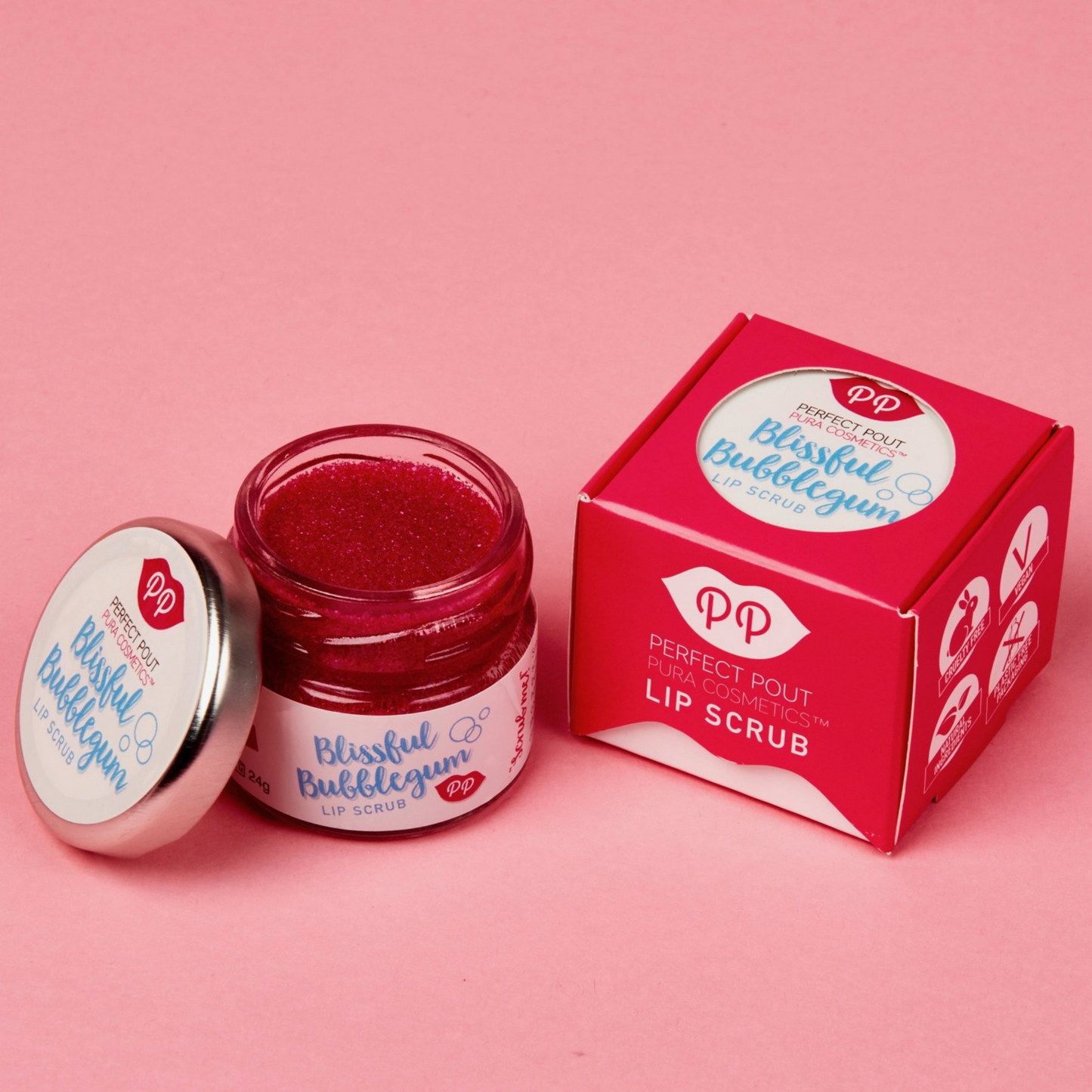 Pura Cosmetics - Lip Scrub - Blissful Bubblegum
