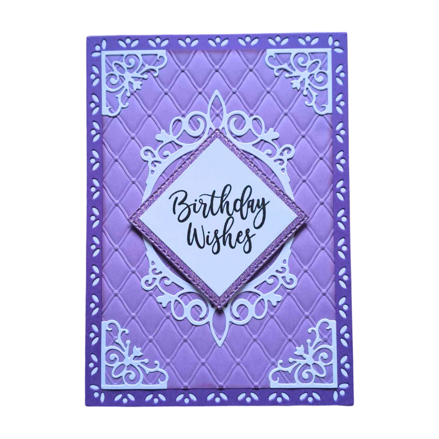 Purple Quilted Birthday Card