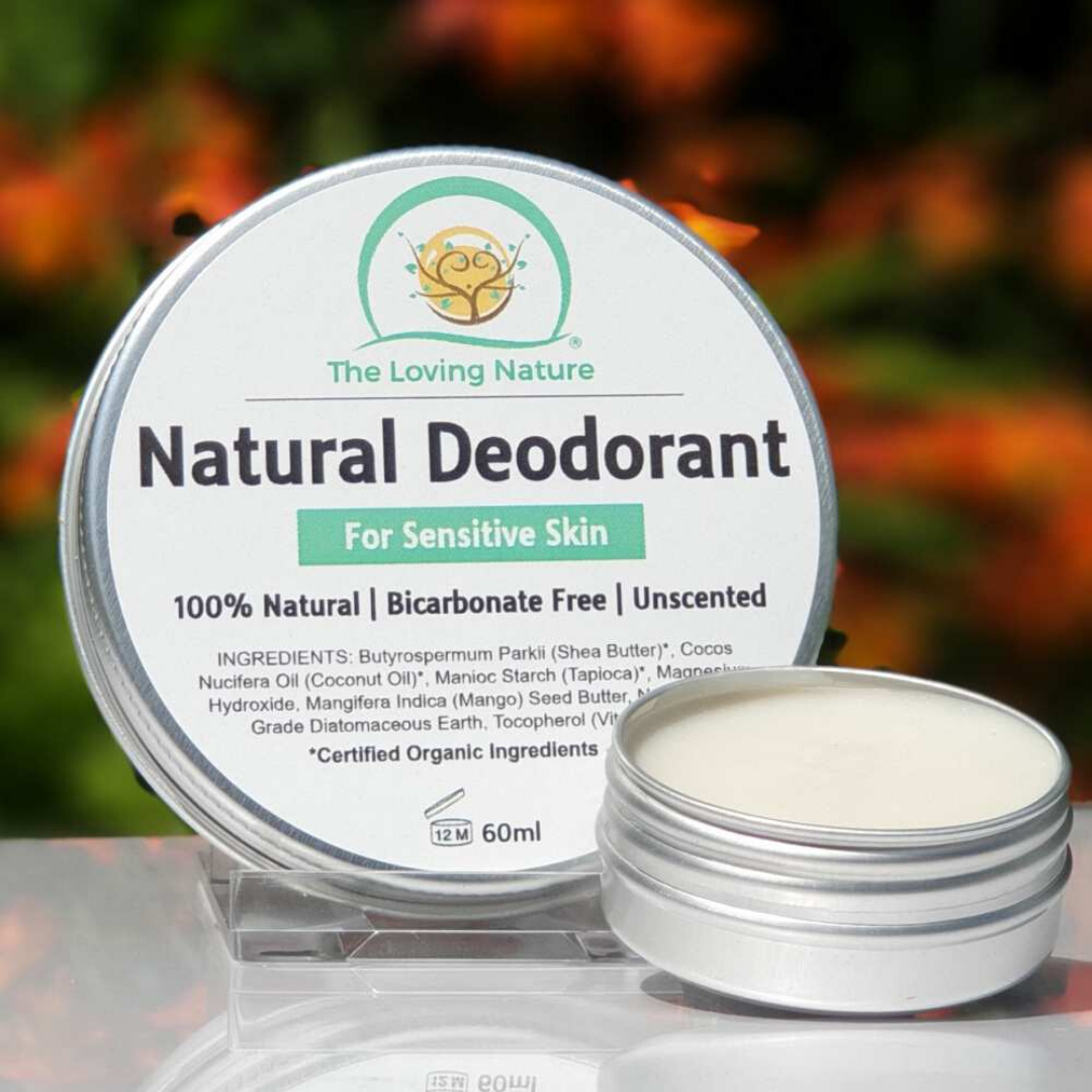 The Loving Nature - Natural Deodorant - For Sensitive Skin – Unscented 15ml