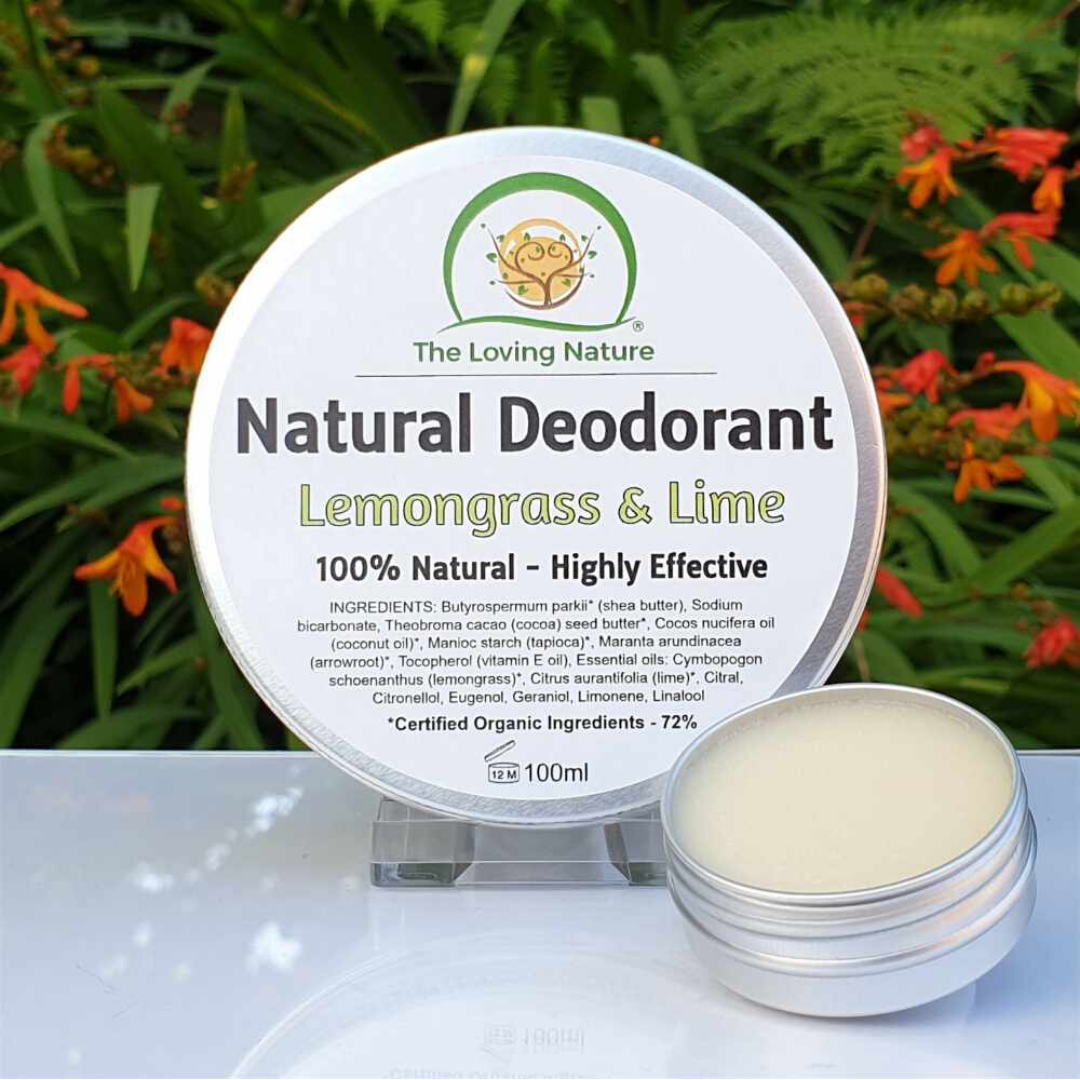 The Loving Nature - Natural Deodorant - Lemongrass & Lime 60ml