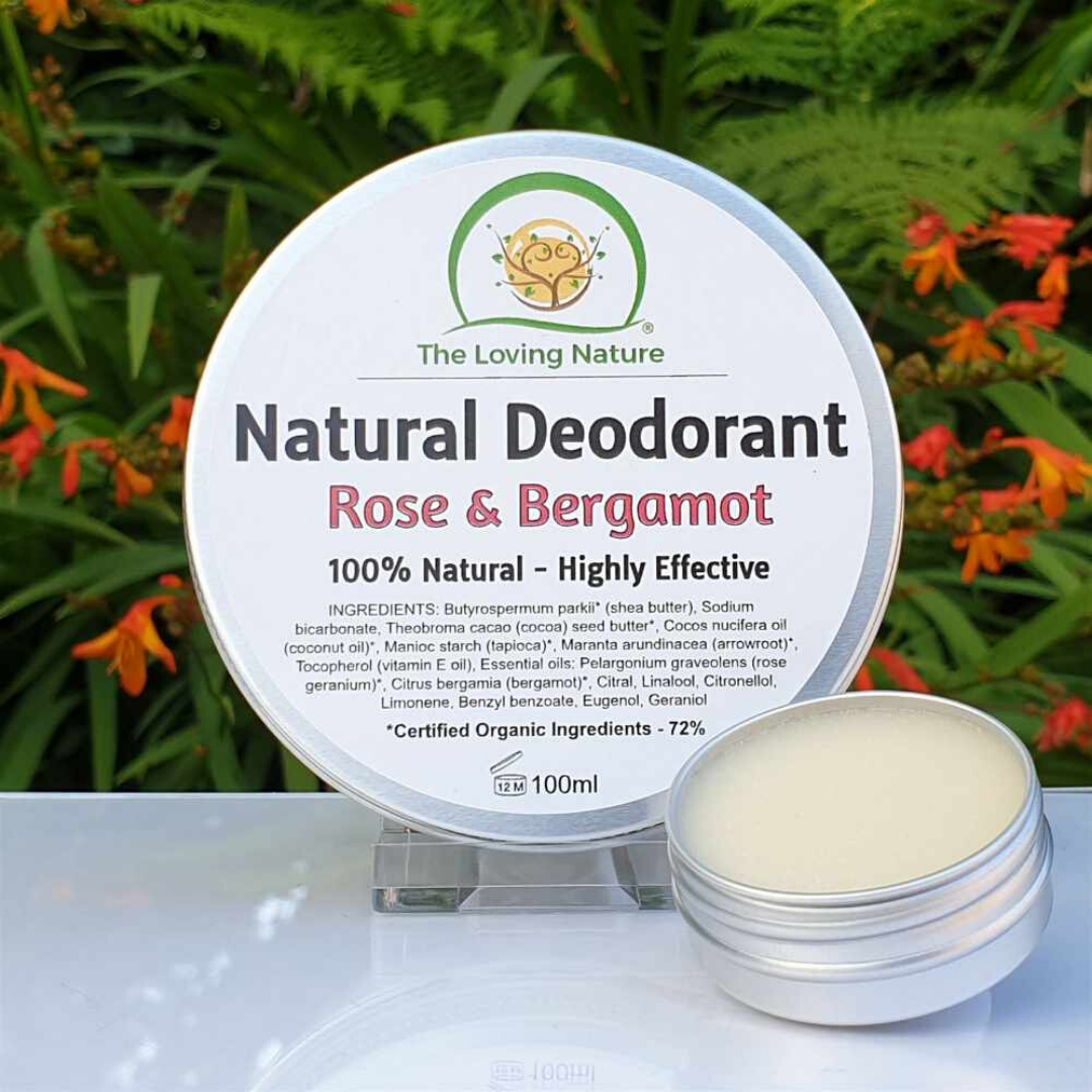 The Loving Nature - Natural Deodorant - Rose & Bergamot 15ml