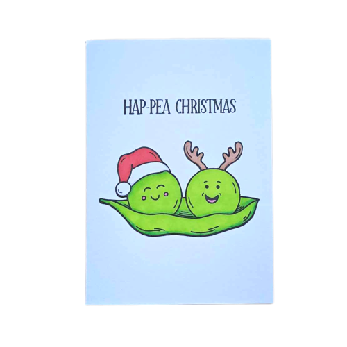 Hap-pea Christmas Card