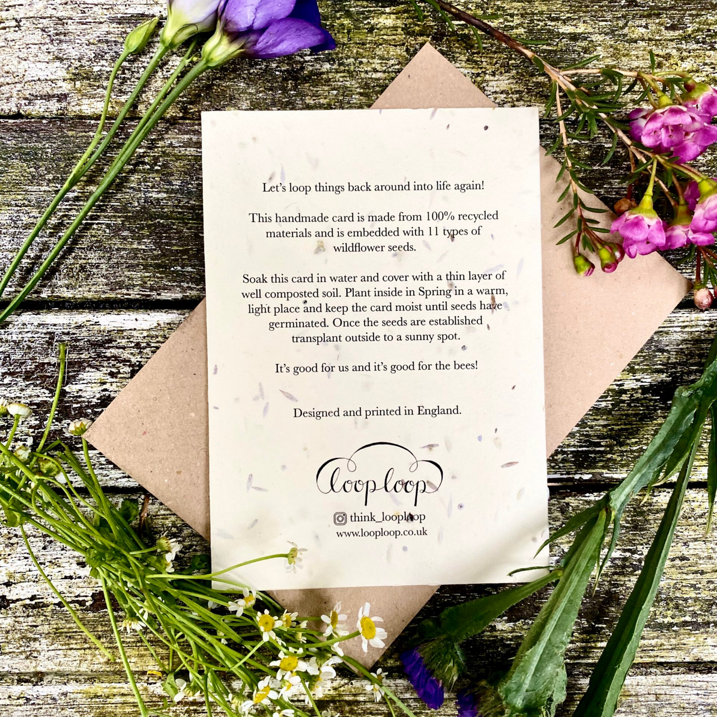 Loop Loop - Plantable Seed Card - Foxgloves