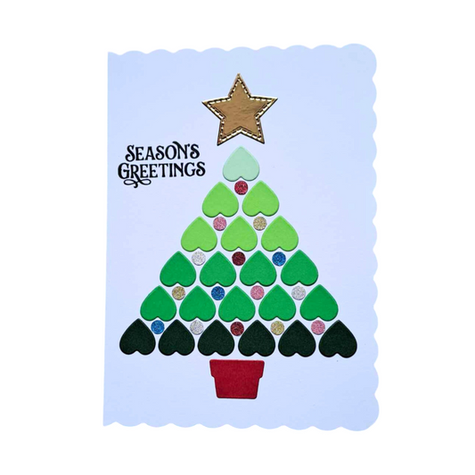 Heart Christmas Tree Card