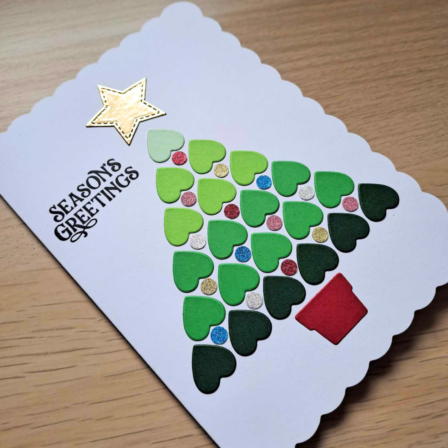 Heart Christmas Tree Card