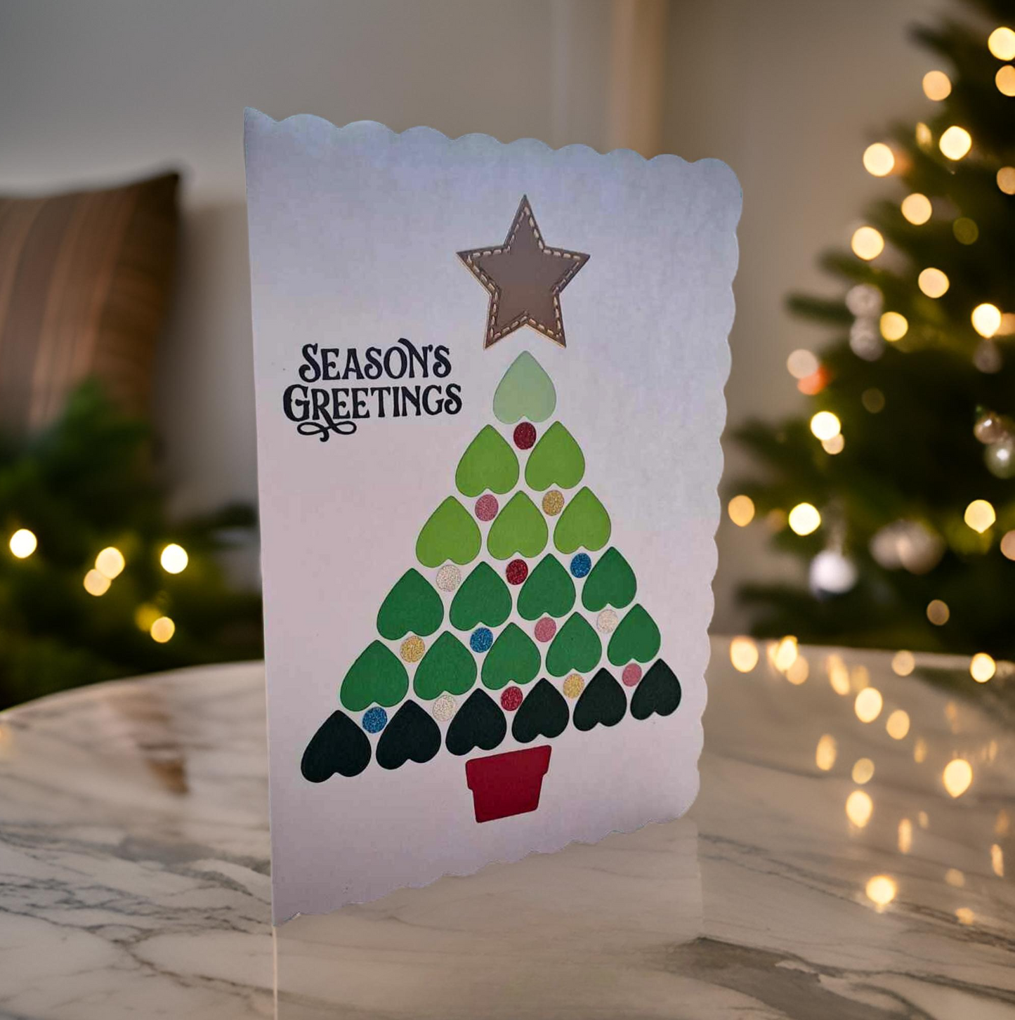 Heart Christmas Tree Card