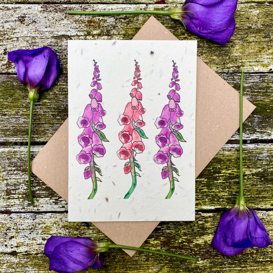 Loop Loop - Plantable Seed Card - Foxgloves