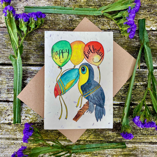 Loop Loop - Plantable Seed Card - Happy Birthday Toucan