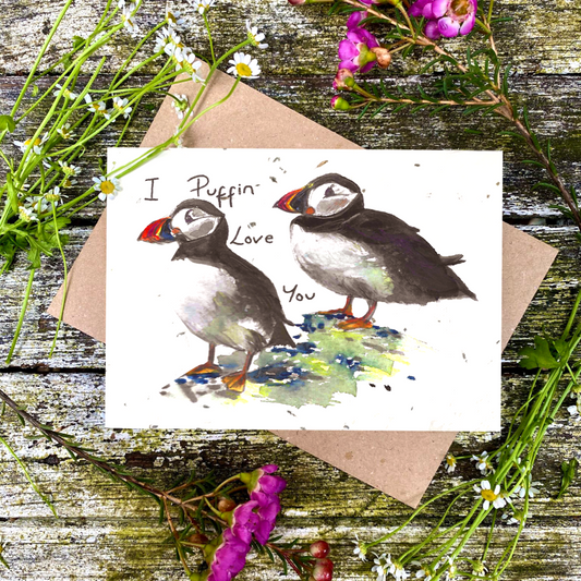 Loop Loop - Plantable Seed Card - I Puffin Love You