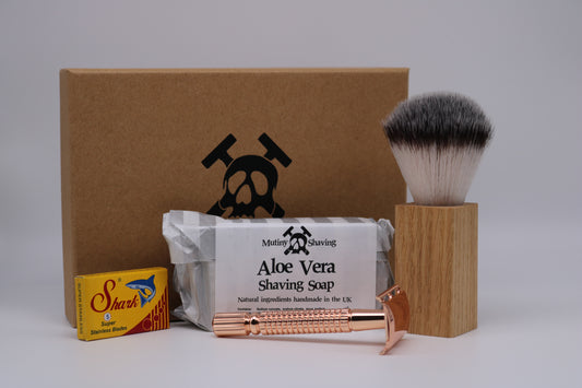 Mutiny Shaving Kit – Aloe Vera Soap & Rose Gold Razor