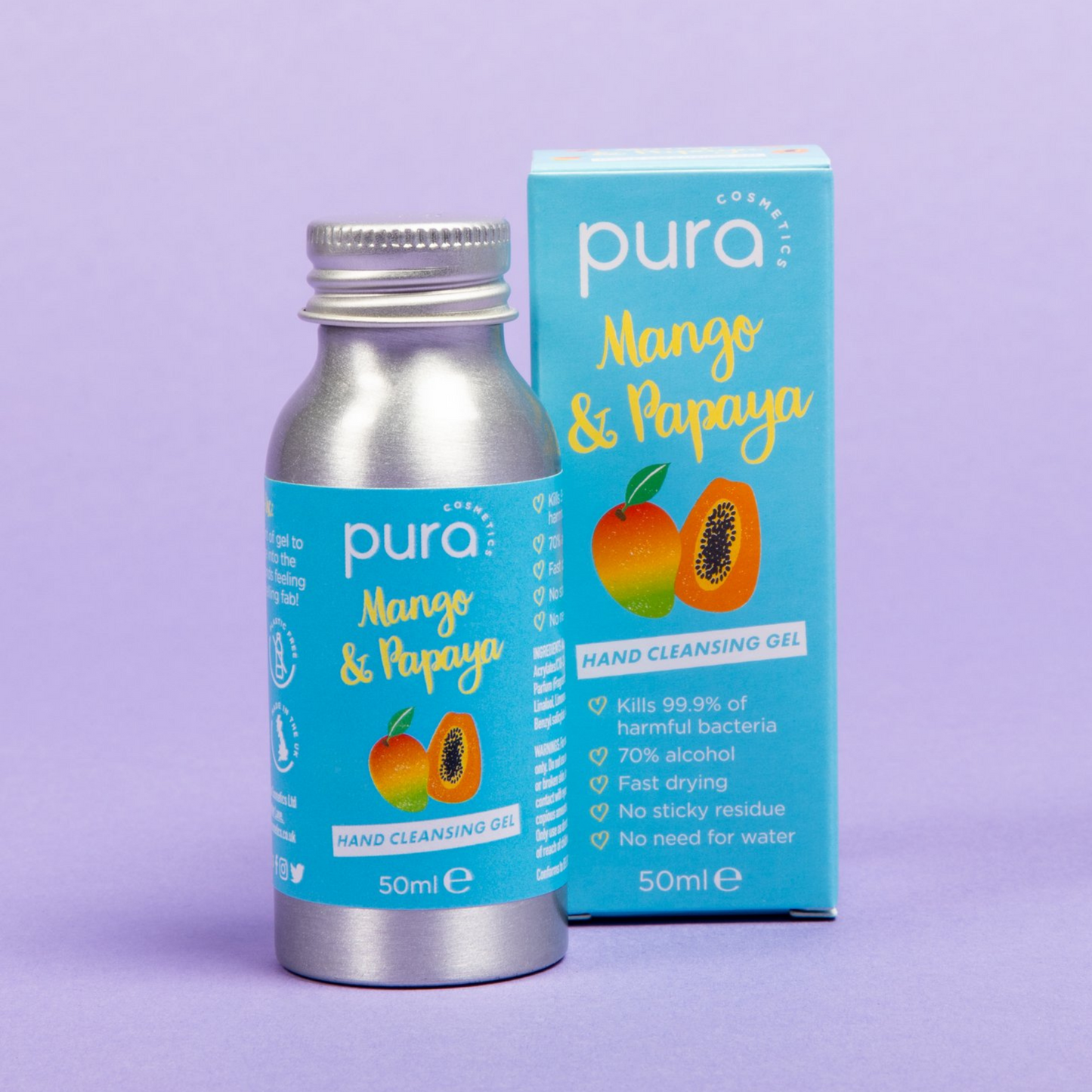 Pura Cosmetics - Hand Cleansing Gel - Mango & Papaya