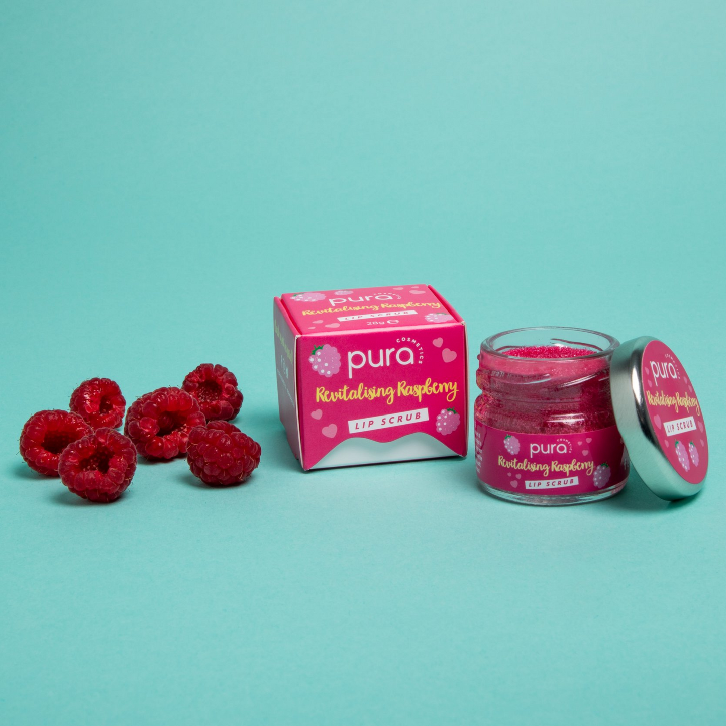 Pura Cosmetics - Lip Scrub - Revitalising Raspberry