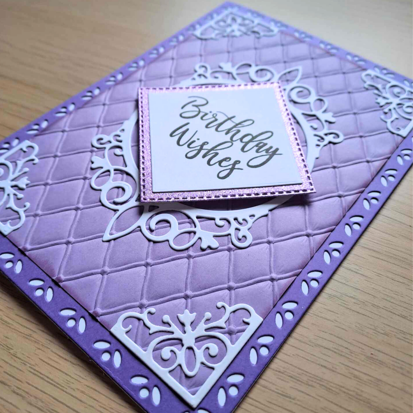 Purple Quilted Birthday Card
