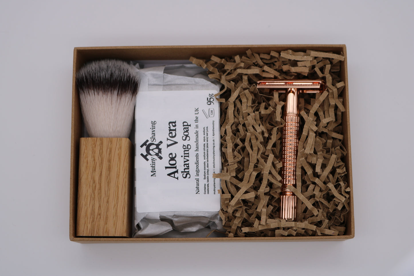 Mutiny Shaving Kit – Aloe Vera Soap & Rose Gold Razor