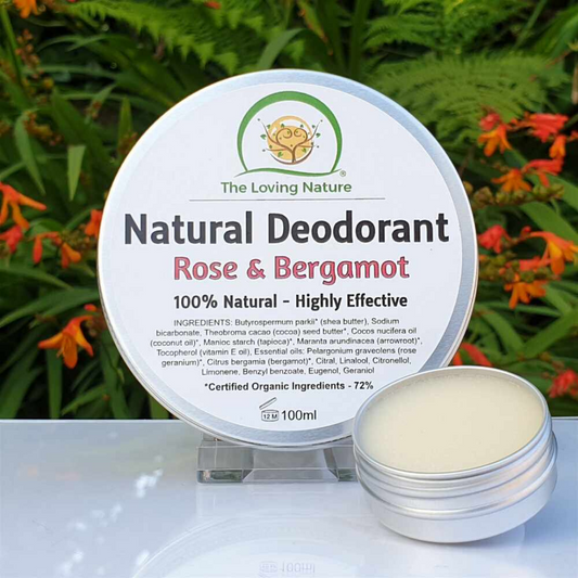 The Loving Nature - Natural Deodorant - Rose & Bergamot 15ml